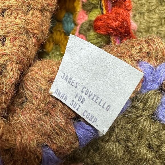 James Coviello x Anna Sui RARE Granny Knit Striped 100% Alpaca Knit Skirt Size S - Picture 10 of 10